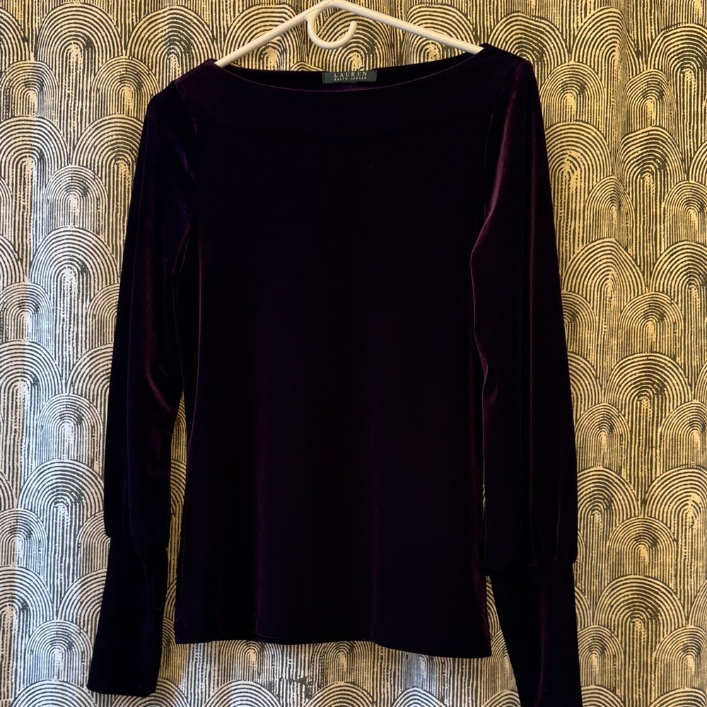 SALE! Vintage Velvet Long Sleeve Top